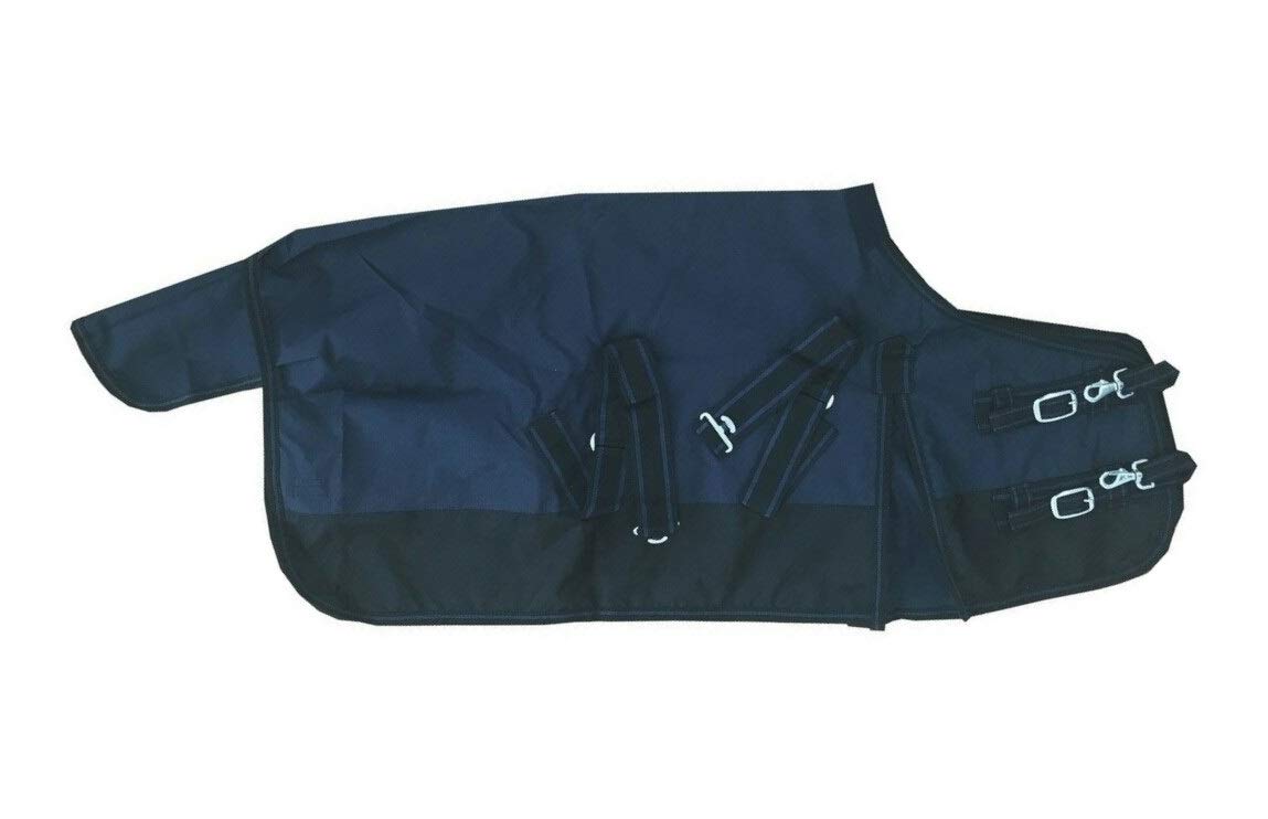 netproshop Regendecke für unsere Kleinen Falabella, Mini Shetty, Shetty, Pony Gr.75-115, Groesse:75, Farbe:Dunkelblau