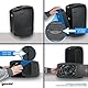 Gemini Sound ES-210MXBLU Professionelles Audio-Bluetooth-PA-System mit zwei 10-Zoll-Tieftofer-Lautsprechern und Mikrofon inklusive, abnehmbarer 8-Kanal-Mischer, 4-Linien- / Mic-Eingänge, SD, USB
