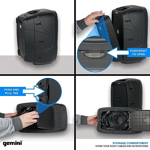 Gemini Portable PA System, Dual 10" Speakers, 600 Watts (ES-210MXBLU) by Gemini - Image 8