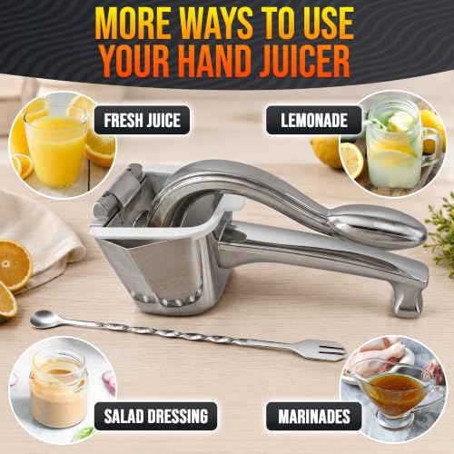Image of Manual Lemon Squeezer, Citrus Juicer Hand Press, 304 Stainless Steel