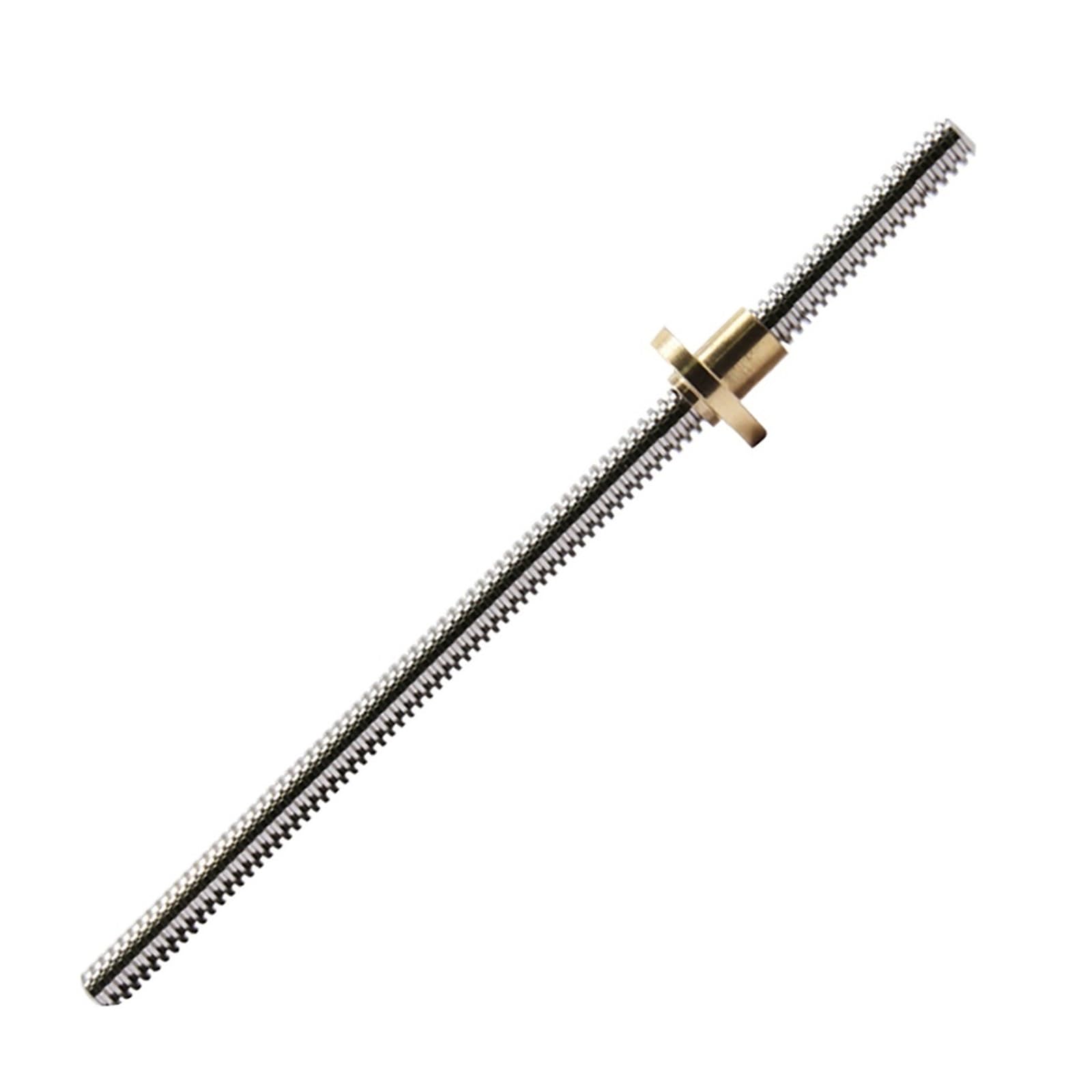 Śruba kulowa bezluzowa Śruba pociągowa T8, średnica zewnętrzna 8 mm, skok 2 mm, skok 2 mm, 300 mm-1200 mm, z nakrętką mosiężną(600mm)