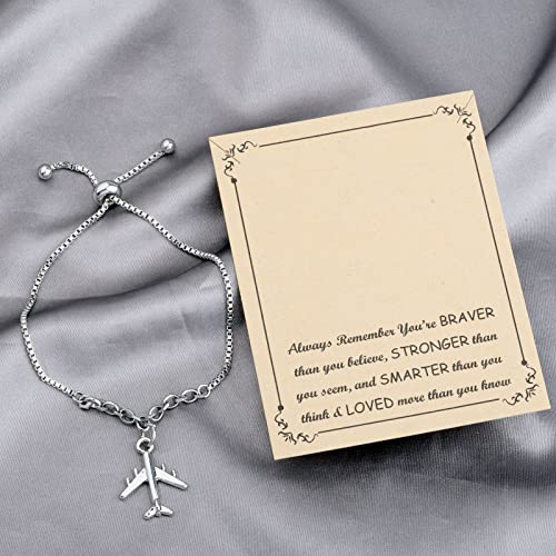 Airplane Bracelet Aircraft Pendant Flight Attendant Jewelry Pilot Gifts for Aviation Traveler (bracelet) 7