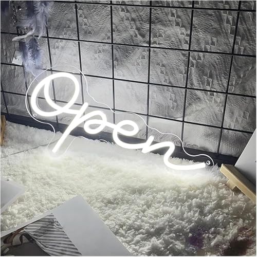 Enseignes au néon ouvertes à luminosité réglable pour entreprise 43X21CM