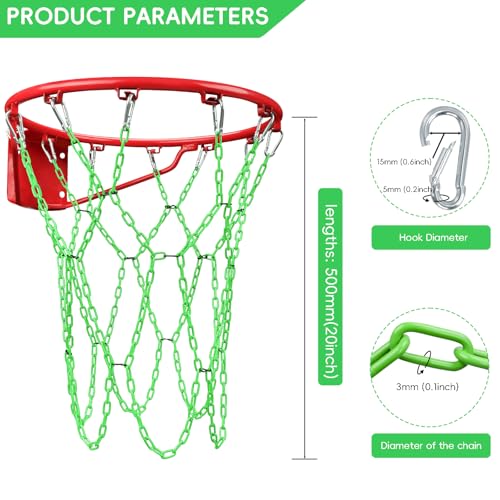 Image of Basketball Net Heavy Duty Replacement,Carbon Steel Chain Basketball net