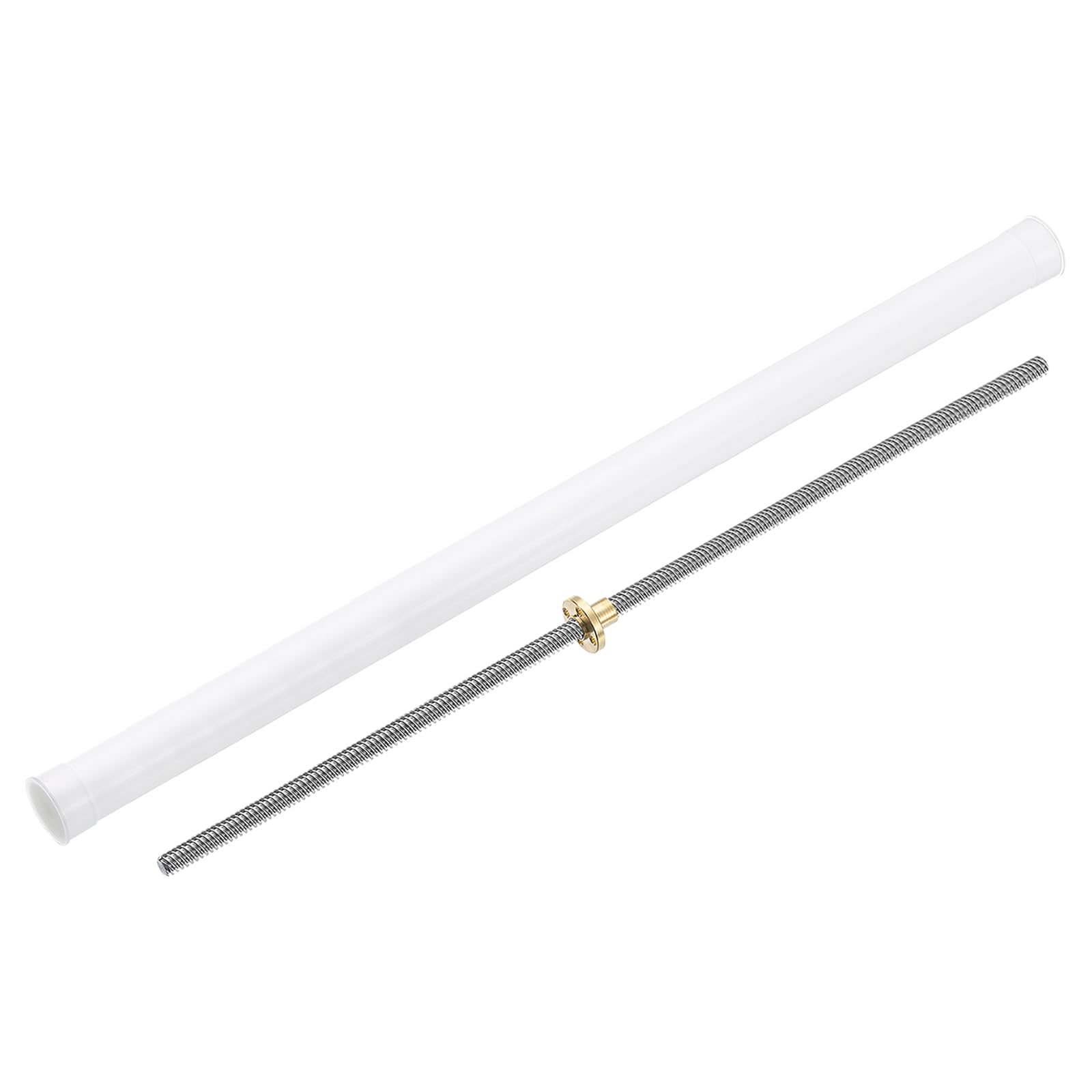 uxcell 1Pcs 200mm Tr8x8 Lead Screw with Brass Nut (Acme Thread, 2mm Pitch, 4 Starts, 8mm Lead), 304 Stainless Steel Screw Bar Printer Upgrade Parts with Plastic Packaging Tube, Silver — Amazon image 18