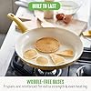 GreenLife 16 Piece Nonstick Cookware Set, Soft Grip Non-Toxic PFAS-Free Ceramic Pots & Pans, Dishwasher & Oven Safe, Frying, Sauce, Saute, Utensils, Glass Lids, Stay-Cool Handles, Wobble Free, Yellow #5