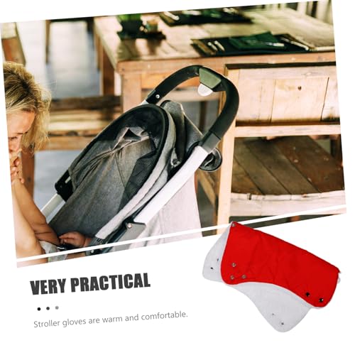BESPORTBLE Winter Windproof Stroller Gloves for Babies Thick Insulated Hand Muff Soft Lining Cold Weather Pushchair Hand Muffs for Parents3
