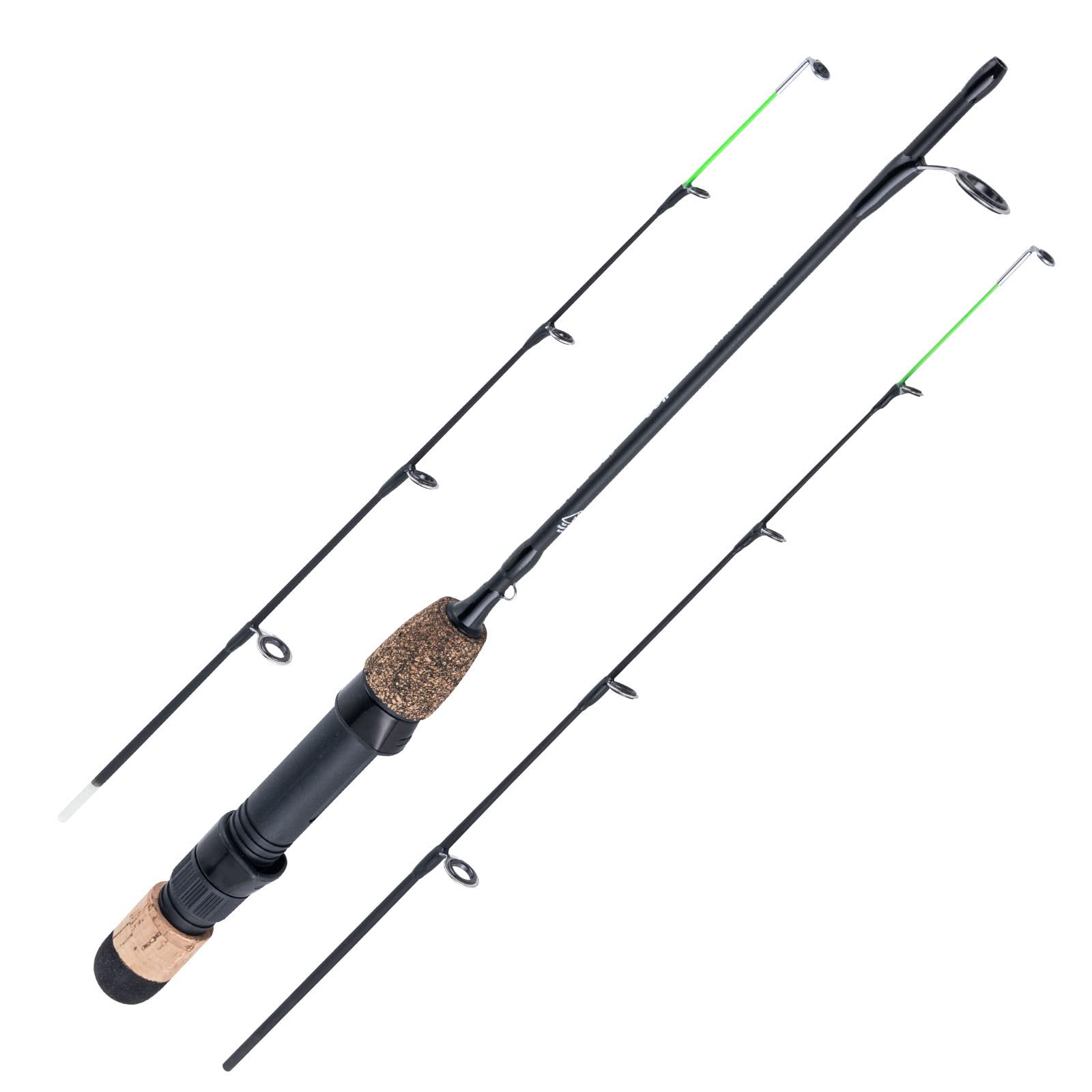 Goture Ice Fishing Rod Twin Tip, 27'/32' Ice Spinning Rods, 2 Different Action Tips in One Rod,High Visibility Ice Rod with EVA Handle, 2 Different Models-Graphite