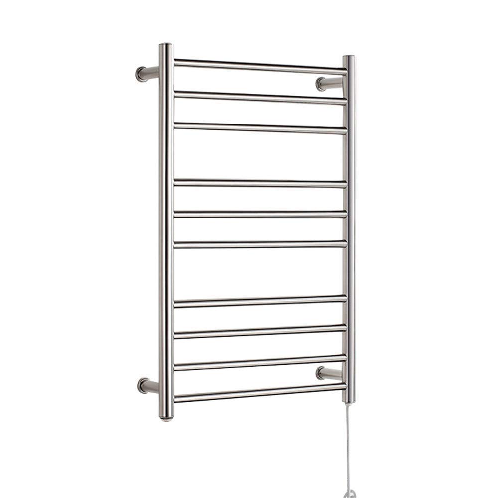asdchZen Electric Heated Towel Rack, 304 Stainless Steel Heated Towel Radiator Wall-Mounted Electric With 10 Bars, For Bathroom-One Color-Hard Wire,One Color-Hard Wire