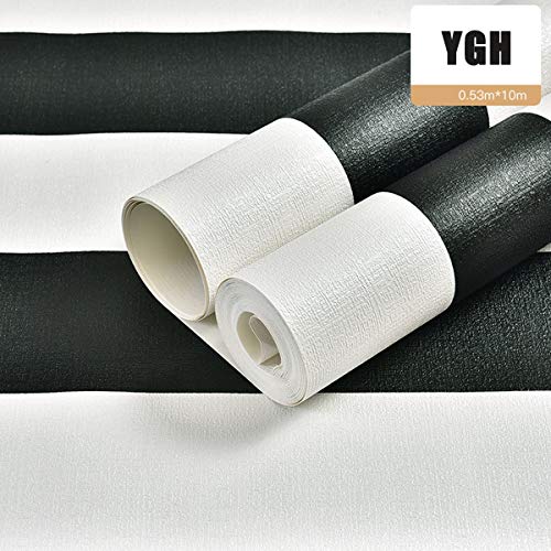 Minimalistische Tapeten Im Mediterranen Stil Wasserdicht Und Feuchtigkeitsbeständig, Schwarzweiß-Tapeten Mit Horizontalen Und Vertikalen Streifen,