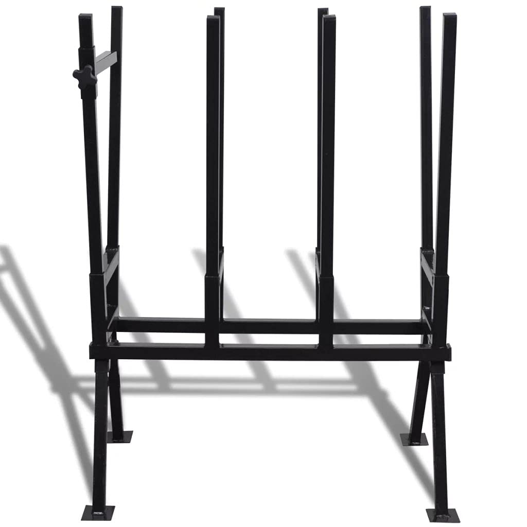 Homgoday Béquille vernie en poudre noire pour sciage de bois, meubles pour maison intérieure extérieure, salon chambre à coucher