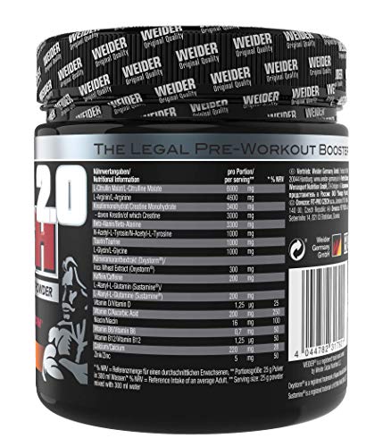Joe Weider Total Rush 2.0, 375 g Dose (Orange) - Image 3