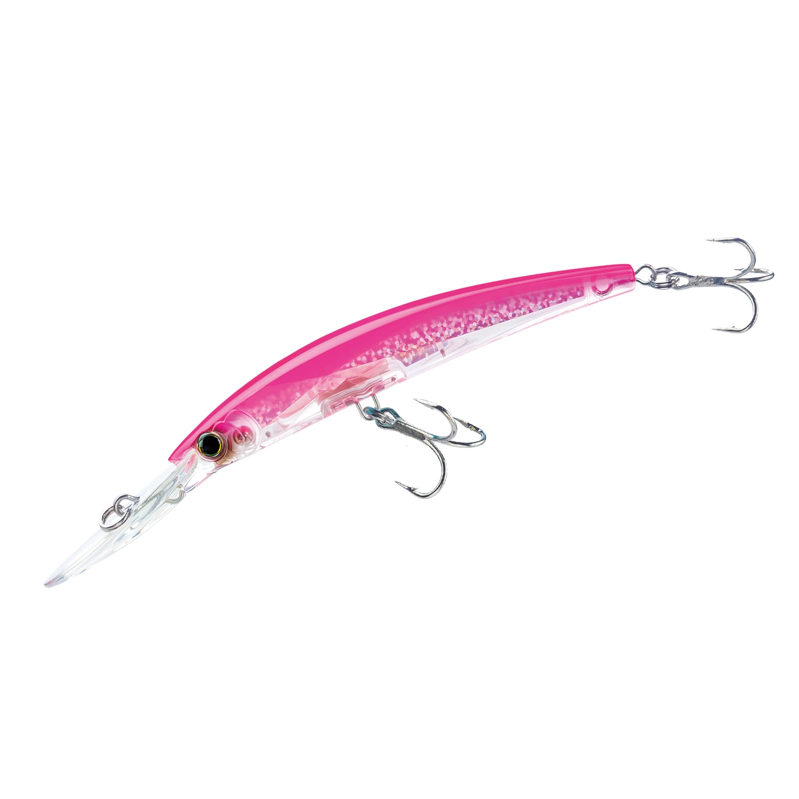 Yo-Zuri 5-1/4-Inch Fluorescent Pink Crystal 3D Minnow Deep Diver Lure, 1 Piece