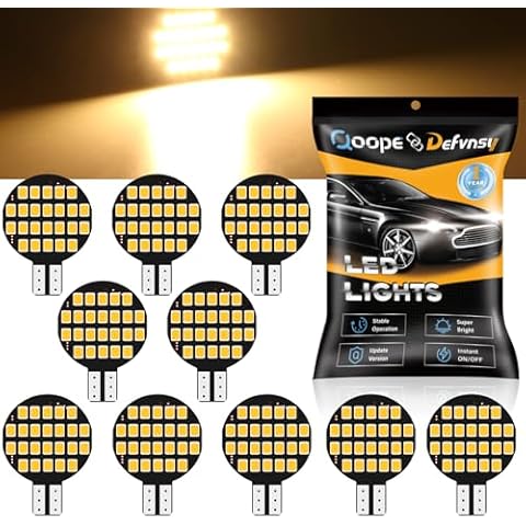 Qoope Super Bright 24-SMD Warm White T10 921 922 912 LED Bulbs For 10V-30V RV Ceiling Dome Light/RV Interior Lighting/Boat/Travel Trailer/Camper Lights (Pack of 10) Cover