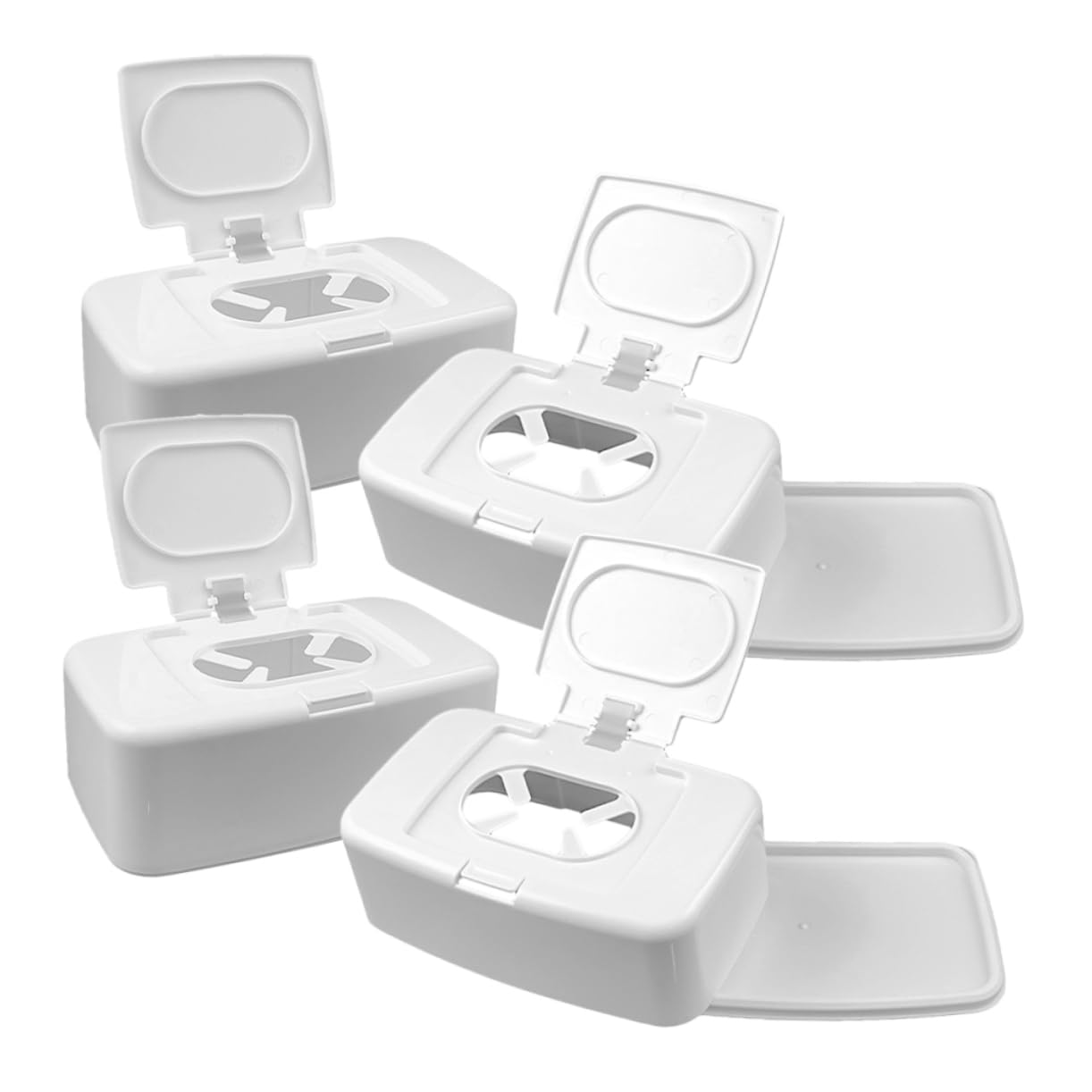4 Unidades Caja de Toallitas Reutilizable Dispensador de Toallitas Húmedas y Secas para Ñiño, Cocina, Baño