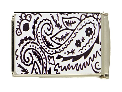 BodyJewelryOnline Canvas Military White Bandana Pattern Web Belt & Buckle 60 inches2