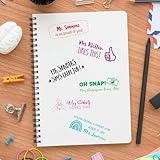 Teacher Stamps - Custom Stamp for Grading, Homework, Classroom, and School Supplies I Create Personalized Messages and Designs I Includes Color Ink Options (Self Inking & Wooden Rubber Stamp Options)