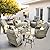 ovios 8 Pieces Patio Furniture Set, Outdoor Wicker Sofa with Swivel Chairs, Coffee Table, All Weather High Back Rattan Loveseat Couch with Comfy Cushions, Dark Grey