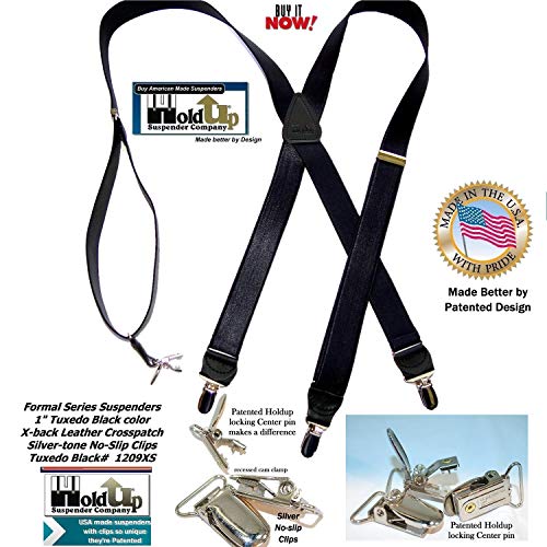 Image of Hold-Up Formal Series Men's X & Y-Back Suspenders with No-Slip Clips