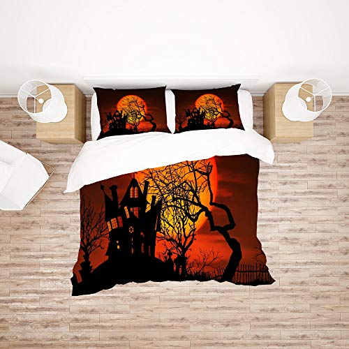 Housse de couette facile à laver parure de lit 2 pièces polyester lit simple sans repassage - 3