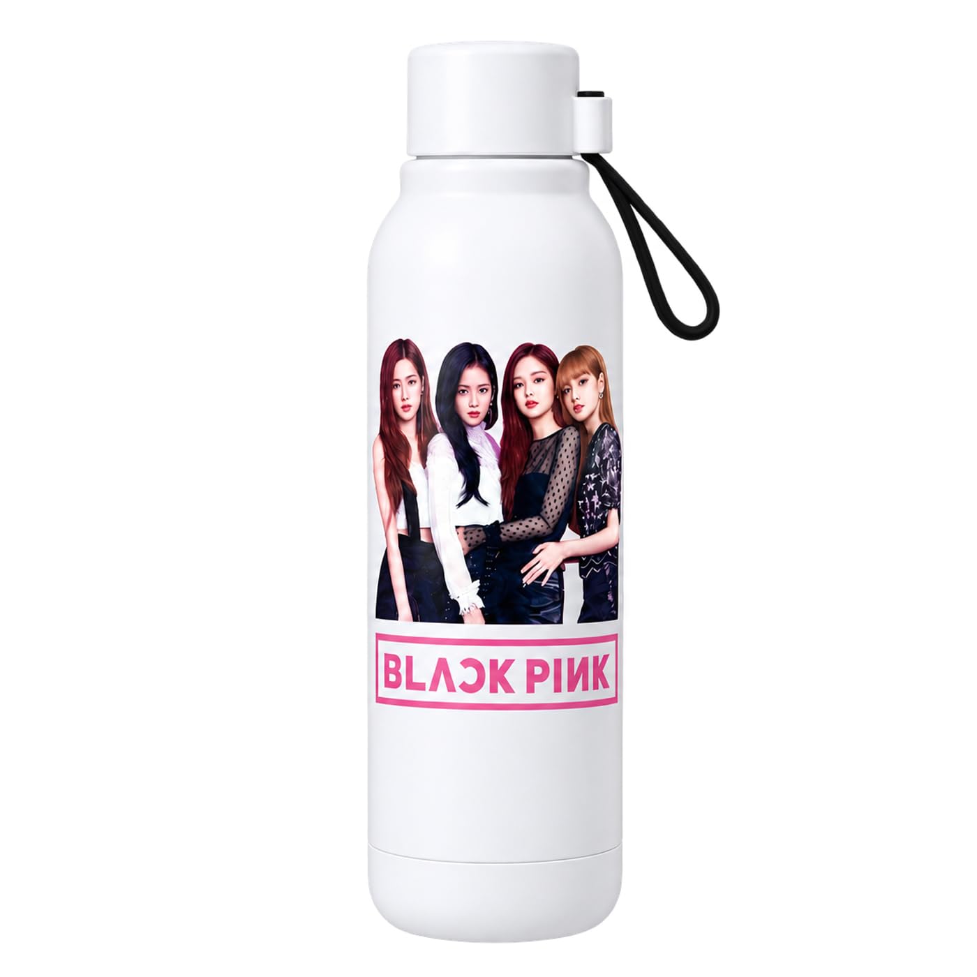 AXXTITUDE BLACKPINK Stainless Steel Water Bottle with Carry Strap