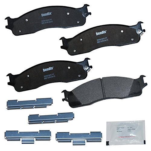 Bendix Priority1 CFM965 Semi-Metallic Front Brake Pads compatible with Dodge Ram 1500 2008-2006, Ram 2500 2008-2003, Ram 3500 2008-2003, Ram 4000 2008-2005