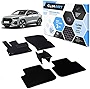 CLIM ART Honeycomb Custom Fit Floor Mats Compatible with Audi Q3 Sportback 2020-2023, 1&2 Row, Car Mats Floor Liner, All-Weather, Car Accessories Man & Woman, Black/Black - FL011420101