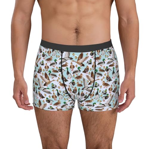 Mallard Ducks Wild Birds1 Print Underwear For Men Comfy Cozy Holiday Boxer Briefs2