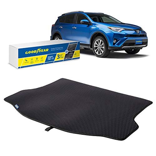 Goodyear Custom Fit Cargo Mat Liner for Toyota RAV4 2013-2018 - Heavy Duty Trunk Liner, Diamond Shape, Luggage with Waterproof, Liquid & Dirt Trapping Technology - Anti-Slip Cargo Liner-GY004528