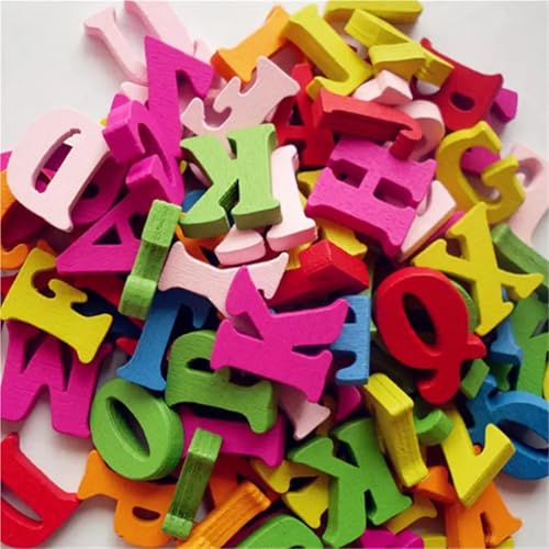 Fichas de letras de madera para manualidades 600 piezas miniatura 2