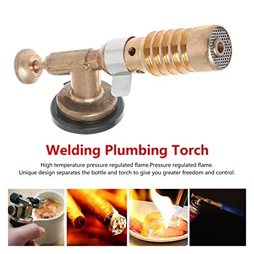ZLDDE Küchenlampe, Heizungsschweißen Einstellbare Gasbrenner Flammenpistole BBQ Blowtorch Kupfer Flamme Butananzünder… – Bild 3
