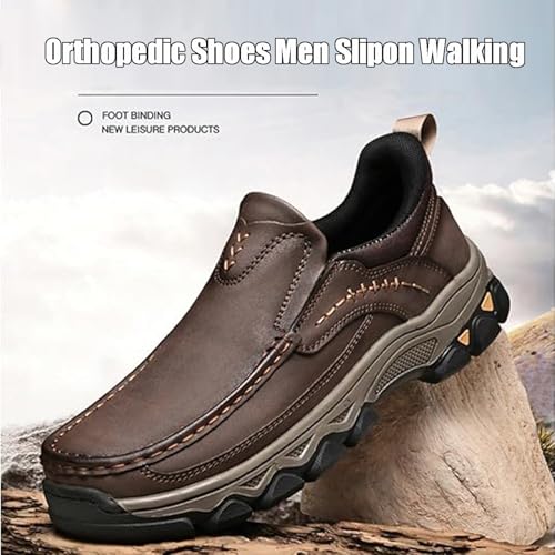Enjerr Orthopedic Shoes Men, Outdoor Hands-Free Slip-On Waterproof Orthopedic Shoes2