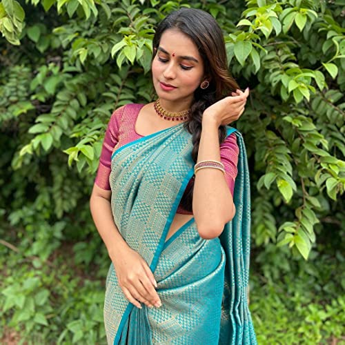 Image of Avantika Fashion Women's Kanjivaram Soft Silk Saree With Blouse Piece