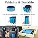 Faltbarer Pool Hundepool Schwimmbad für Hunde und Katzen,Hundebadewanne Planschbecken Hund Swimmingpool mit Rutschfestem Boden & Ablassventil PVC Haustiere Wasserbecken für Hunde Katzen
