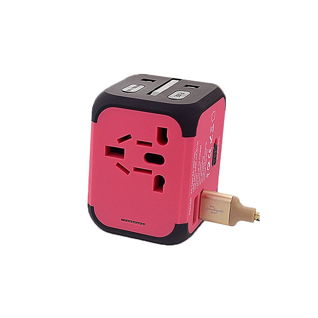 Uniwersalny międzynarodowy adapter podróży, zasilacz światowy, ładunek Usb. Porty Podróżuj Adapter Converter (Color : C, Rozmiar : 4USB5.5 * 6.5cm)