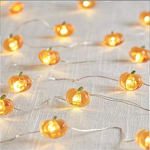 MIYA LIFE Pumpkin String Lights 10ft 40LEDs Copper Wire With the Remote & Timer for Thanksgiving Halloween Christmas Birthday Gift Autumn Indoor Outdoor Parties Home Bedroom Decoration