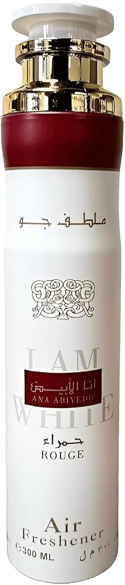 Lattafa Ana Abiyedh Rouge – Spicy, Woody, Amber, Musky – Air Freshener, 10.1 Ounce / 300 ml