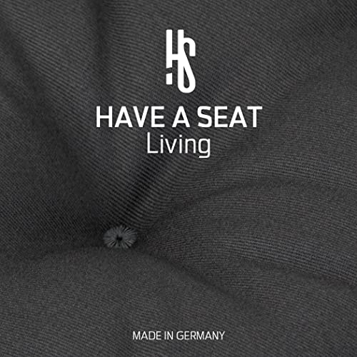 HAVE A SEAT Living - Auflage für Deckchair 190x50 cm - Bequeme Liegestuhl Auflage, 8 cm Dick - Waschbar bis 95°C, Orthopädisch, Wetterfest - Made in Germany (190x50 cm, Grau/Anthrazit)