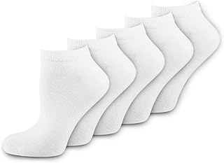 Nur Die Pack of 5 Classic Sneaker Socks Made of Breathable Cotton Comfortable Non-Slip Waistband Women