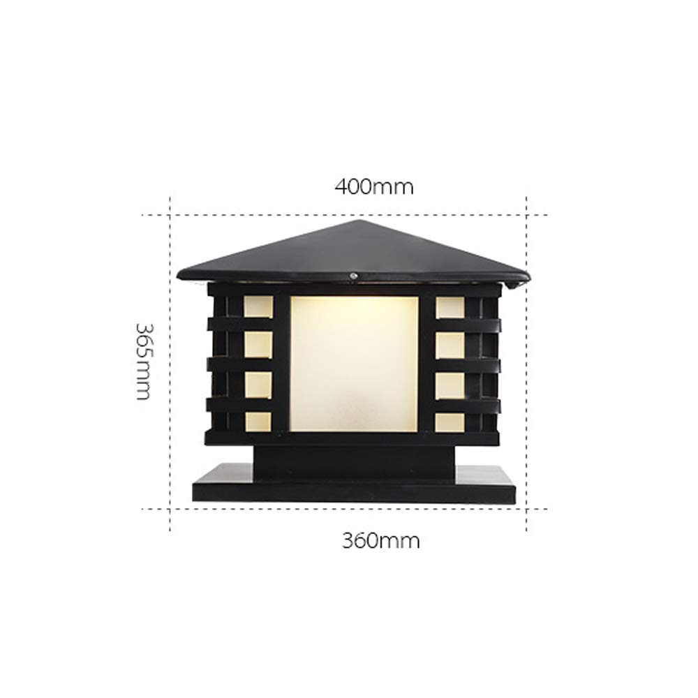 Cortile Luci Paesaggio Prato Luci Quadrato IP55 Lanterna di Vetro per Esterni Impermeabile Lampada da Tavolo da Giardino Lampada a Colonna Villa Recinzione Pilastro Lampada Decorativa Stradale