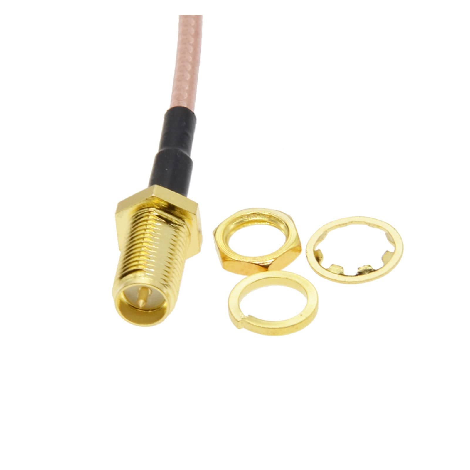 Qingqing Store 10 pièces/lot SMA Femelle à UFL/u.FL/IPX/IPEX1 connecteur Femelle câble d'extension d'antenne en Queue de Cochon RG178 câble SMA IPEX (Color : SMA F to IPEX-1, Size : 15CM)