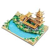 Chinese Architecture Mini Bricks Building Blocks Crescent Moon Spring Collection Model for Display Micro Block for Adults Decorative Creative Toy Gift for Children Age of 14+ 3350 PCS