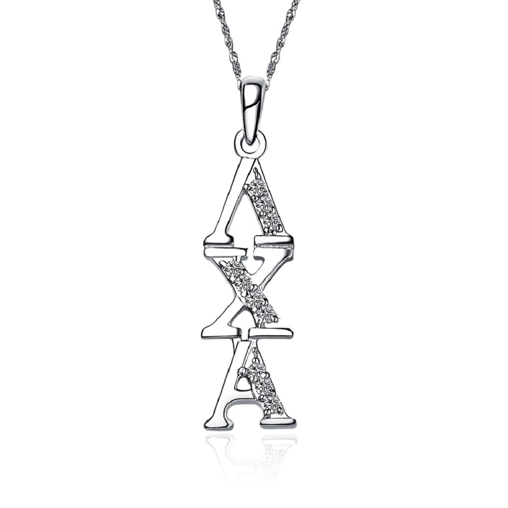 Greek Star Lambda Chi Alpha Sweetheart Necklace with a 18" Silver Chain (LCA-P001)