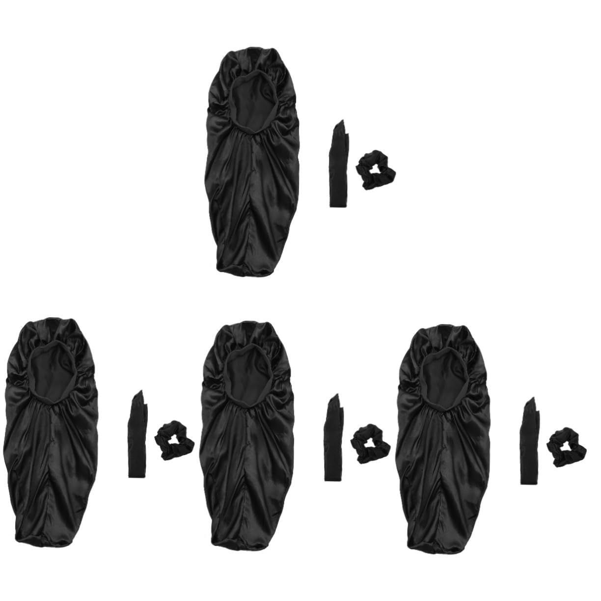 12 Pezzi 1 Set di per Dormire in Tessuto di Seta Cuffia Cuffia per Bagnati Fascia Elegante Comodi Ornamenti Coda Decorazioni 3 Colori Abbinati