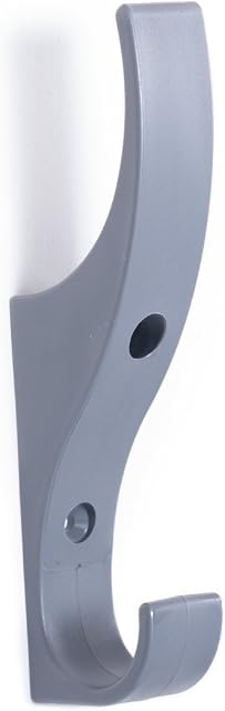 Toughook XL Large Unbreakable Plastic Safety Bag & Coat Hooks 7 Pack (Mid Grey)