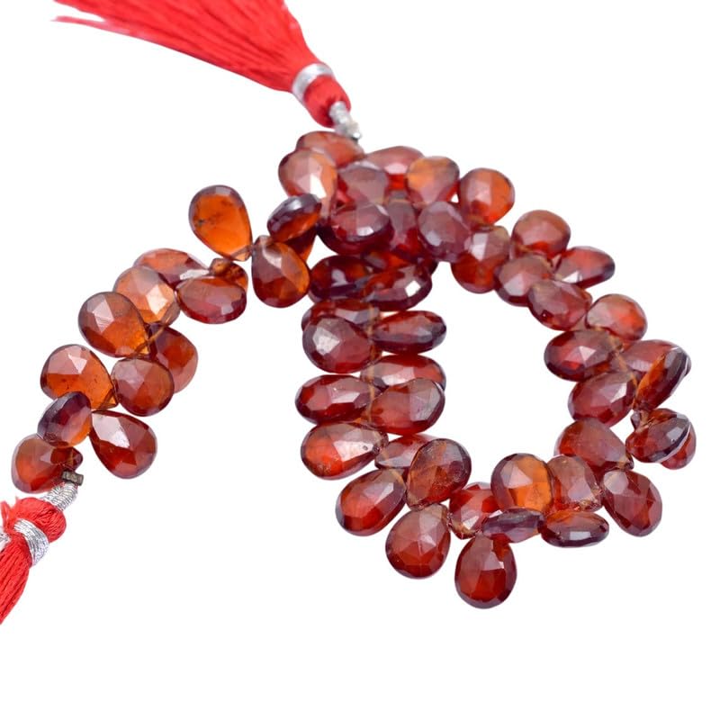 Perles de grenat hessonite poire briolette pour créer un cadeau d'anniversaire unique