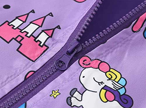 Image of Happy Cherry Kids Boys Girls Fleece Lined Windbreaker Jacket Fashion Prints Hoodie for Fall Winter
