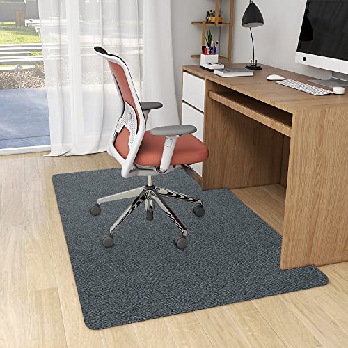 創優会デスクチェアマット90×120cm 厚み4mm 床保護マット チェアマット 滑り止め ゲーミングチェアマット ズレない デスク マット 吸音 床傷防止 丸洗い可能 椅子マット 無味無臭 ソフト おしゃれ キズ防止 お手入れ簡単 床暖房対応 グレー