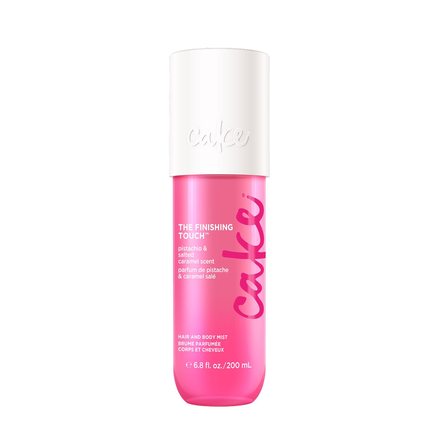 Cake Beauty Hair & Body Mist, The Finishing Touch – Pistachio & Salted Caramel Scent – Infused with Vitamin E & Argan Oil – For All Skin & Hair Types – 6.8 Fl Oz / 200 mL
