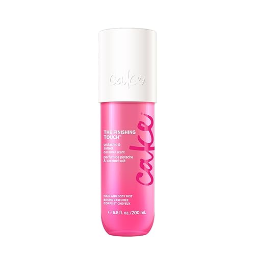 Cake Beauty Hair & Body Mist, The Finishing Touch - Infused with Vitamin E & Argan Oil - Pistachio & Salted Caramel Scent - For All Skin & Hair Types - 6.8 Fl Oz / 200 mL